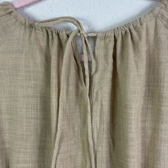 Zara Limited Edition Bohemian Taupe Tan Midi Dress size Large - Picture 4 of 14